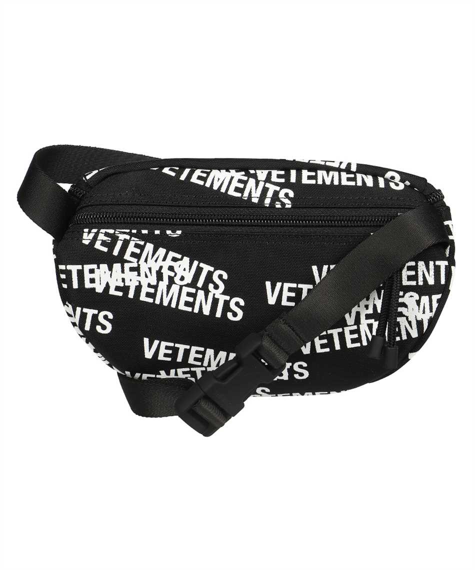 Vetements UA52BA300B STAMPED LOGO Belt bag Black