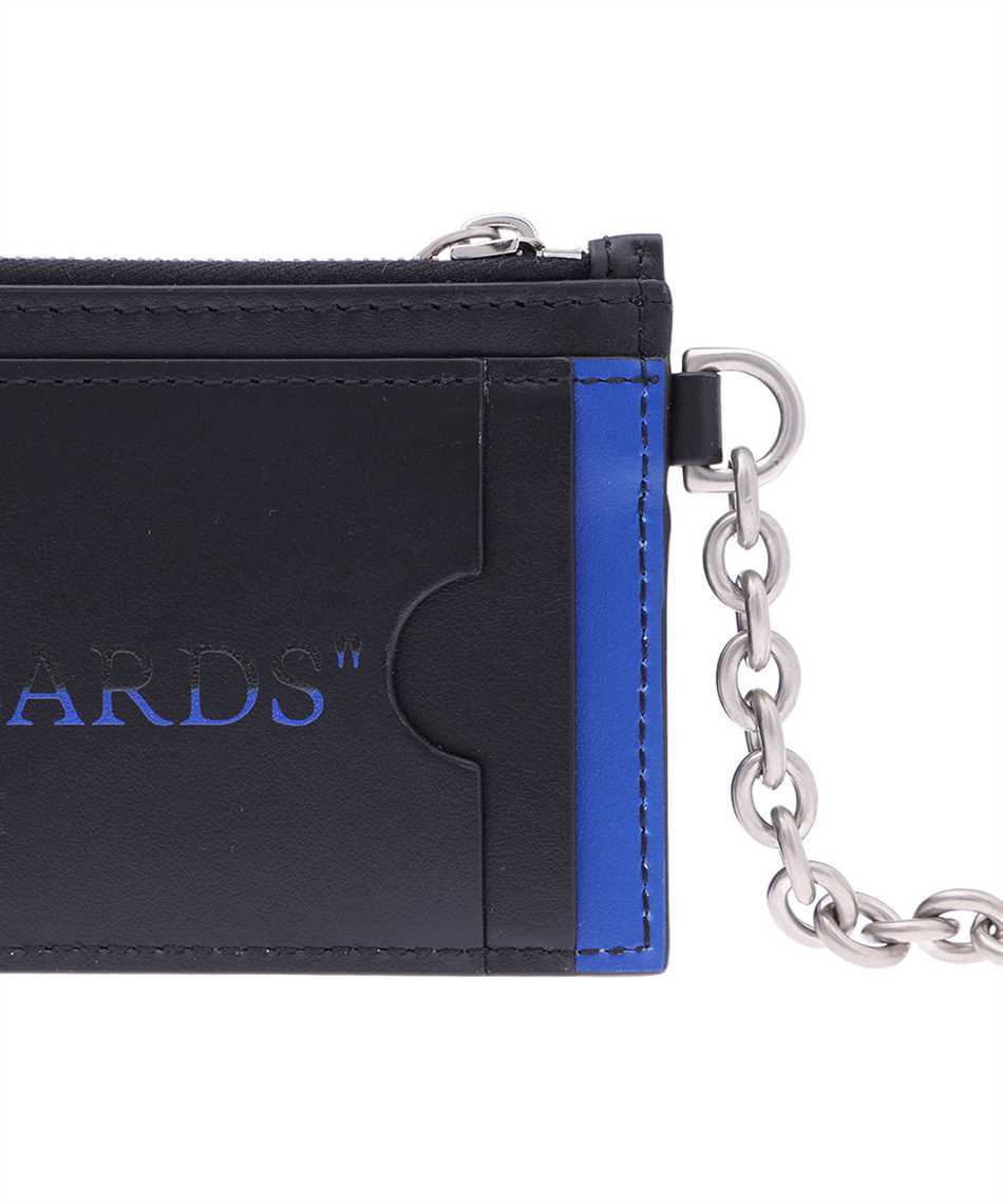 Off-White OMND070F23LEA001 QUOTE BOOKISH KEY RING Porta carte di credito 3