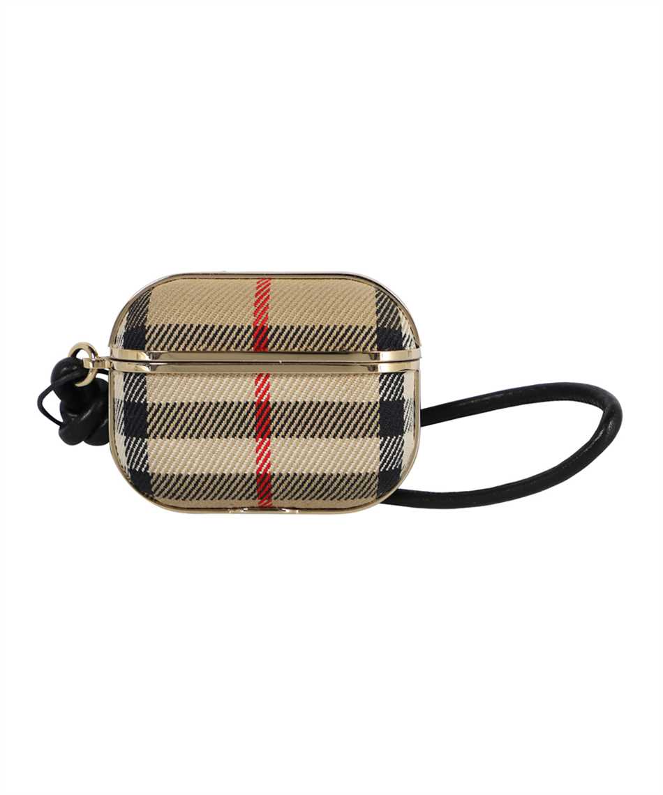 Burberry 8038845 VINTAGE CHECK COTTON AND LAMBSKIN AirPods Pro case Beige