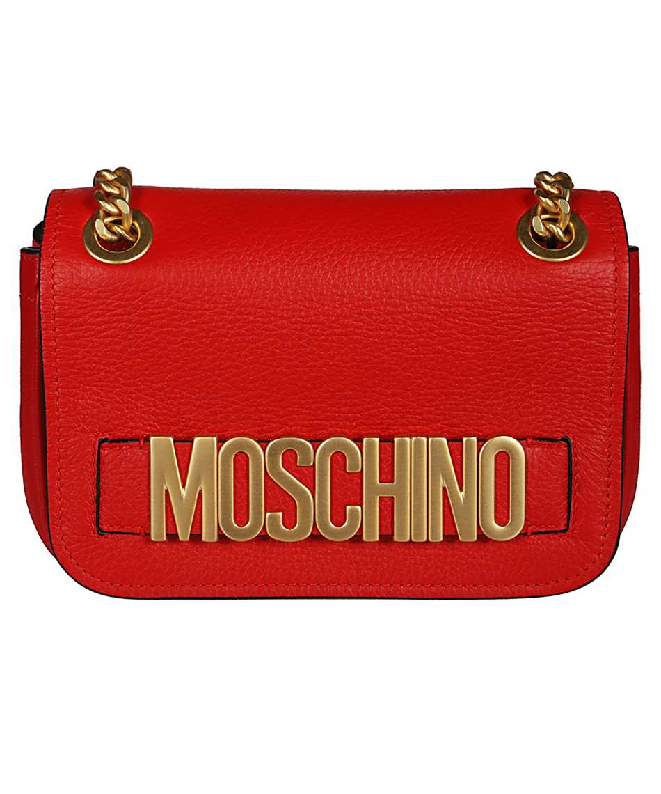 moschino logo shoulder bag