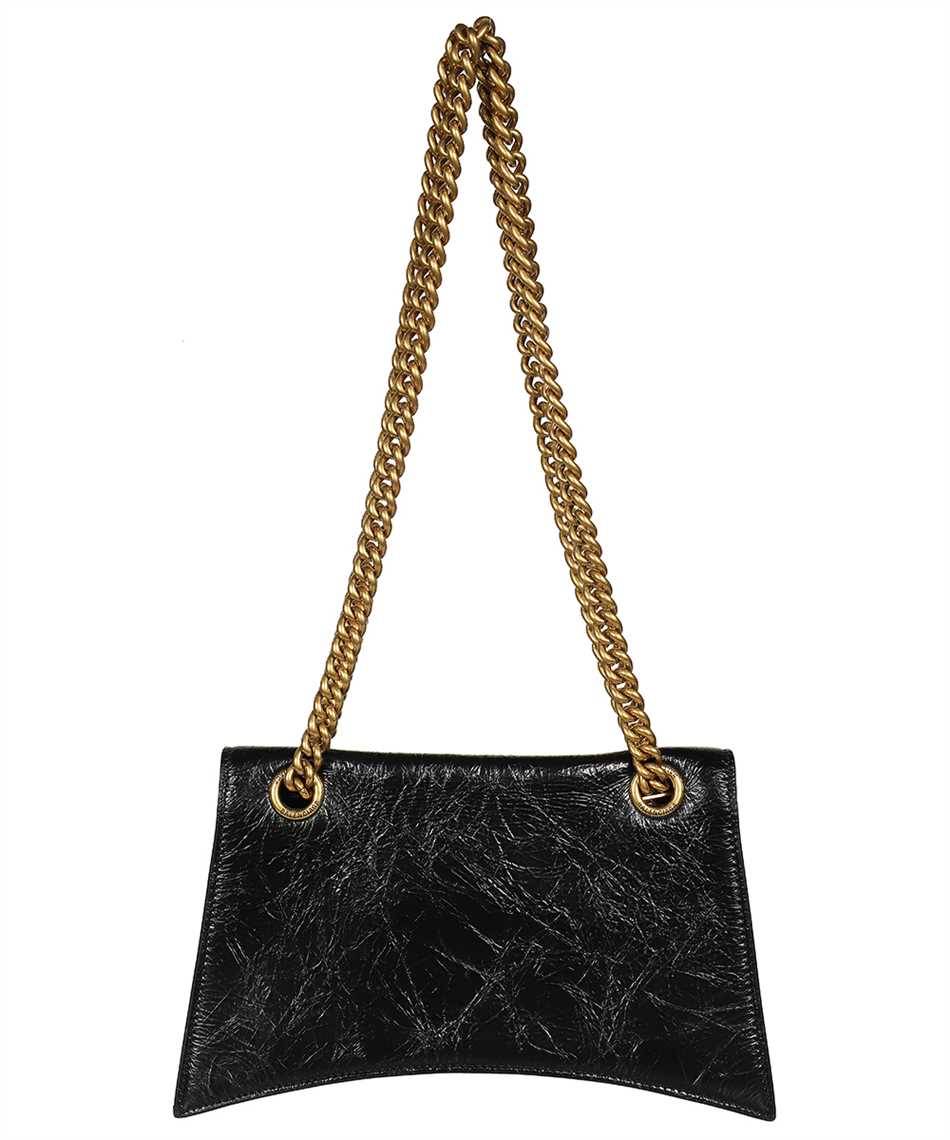 Balenciaga Crush Large Crinkled Leather Chain Shoulder Bag