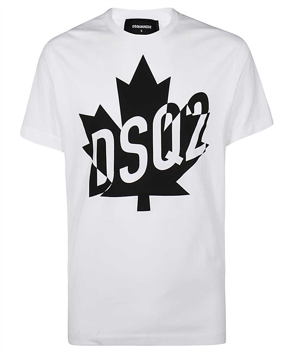 Dsquared2 S74gd0786 S22844 Dsq2 Big Leaf T Shirt White