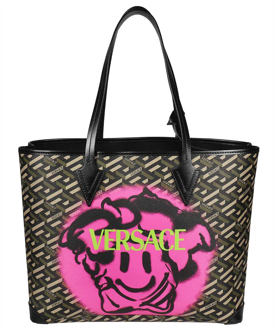 Versace 1002218 1A02013 MEDUSA SMILE TOTE Bag Black