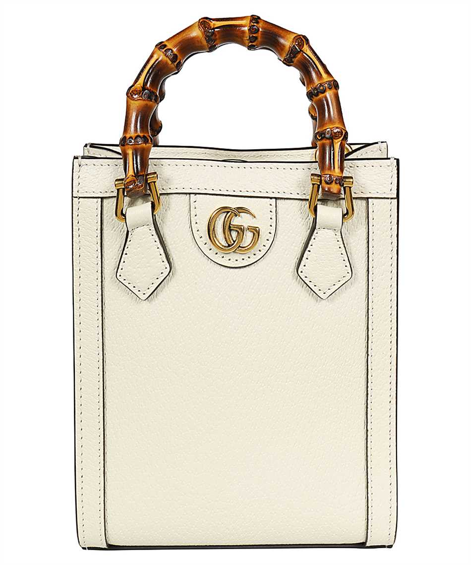 Gucci Diana mini tote bag in white leather