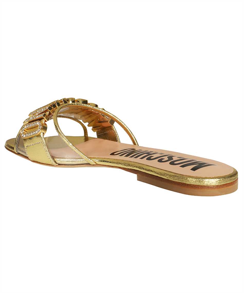 Moschino MA28311C1GMX299A FOILED JEWEL LOGO FLAT Slides 3