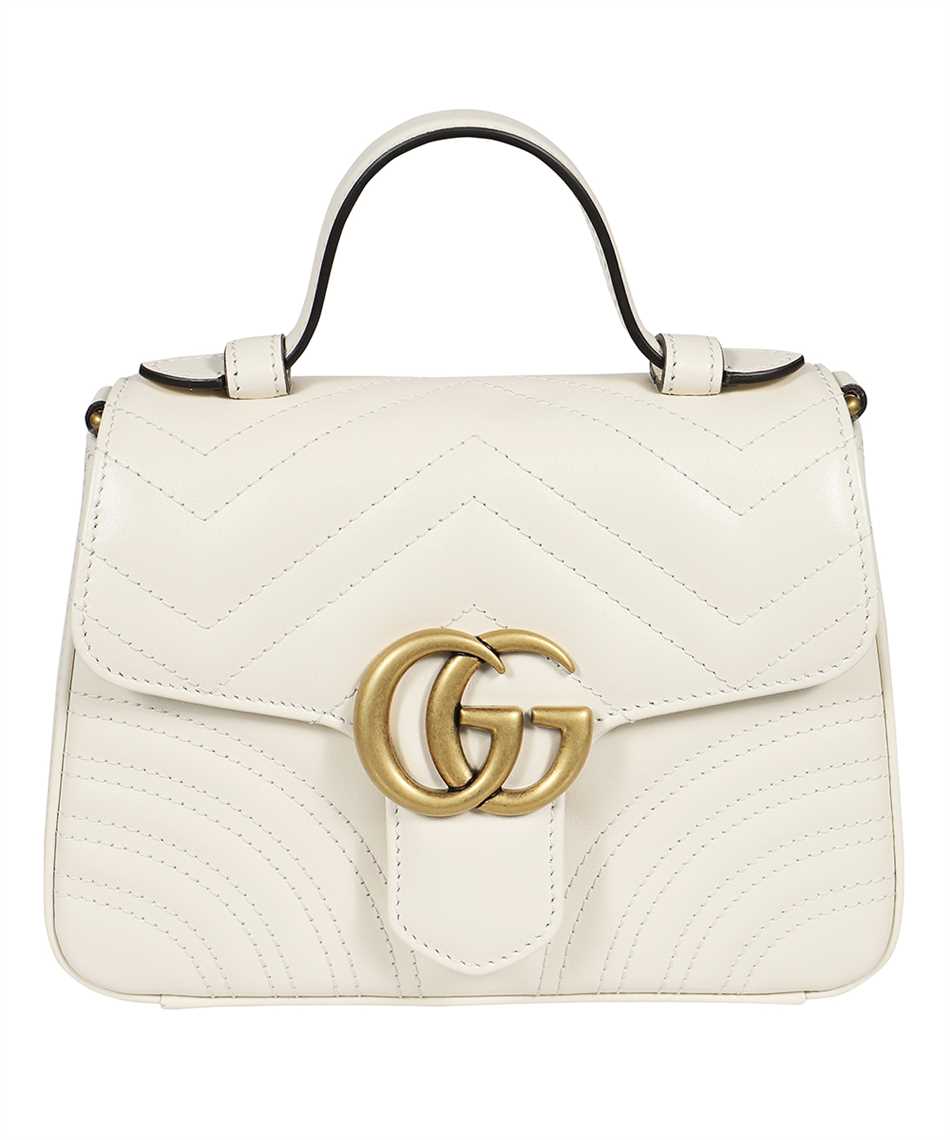 GUCCI GG Marmont Mini Top Handle Shoulder Bag White 547260- 20% OFF