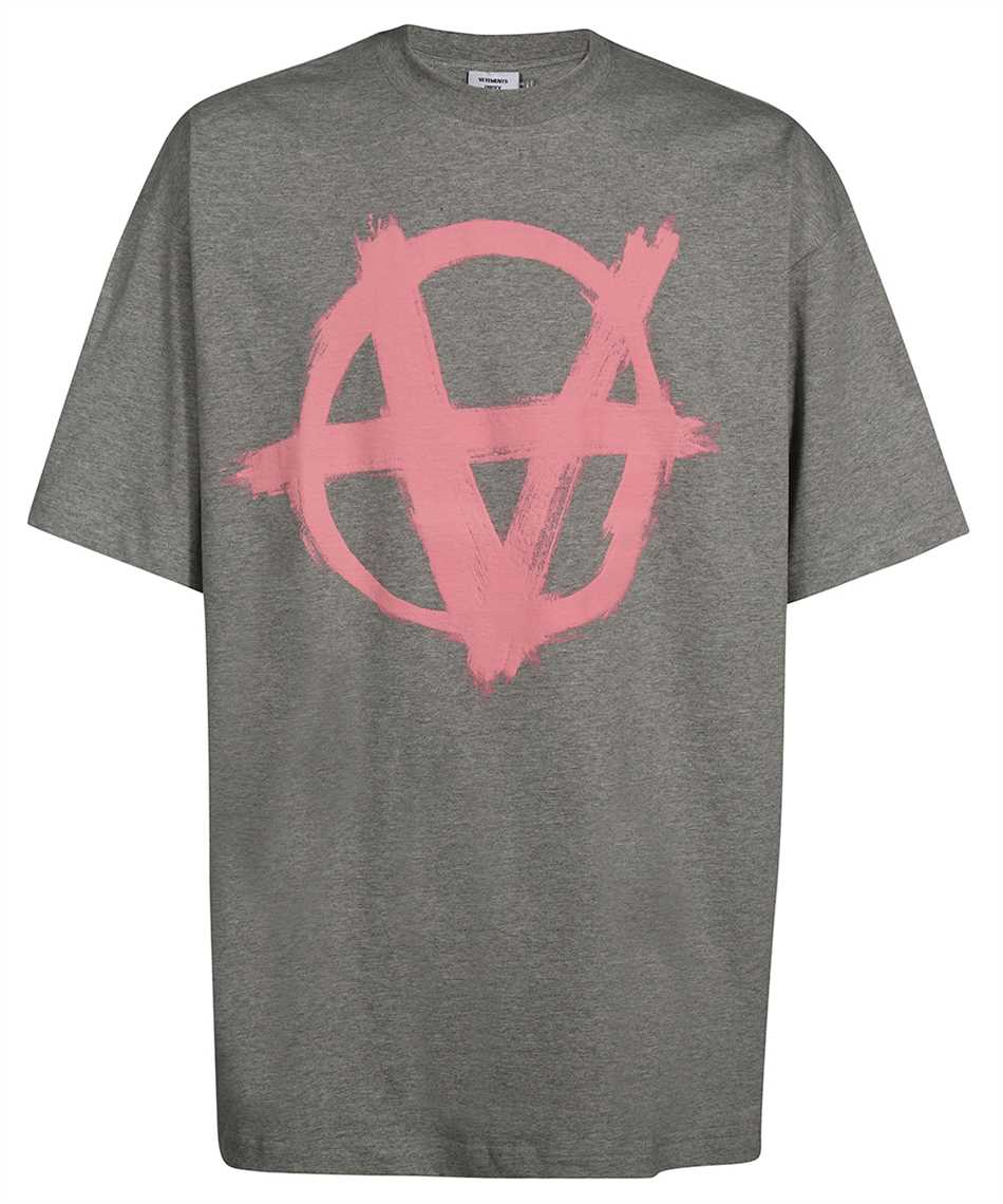 Vetements UE52TR290G DOUBLE ANARCHY LOGO T-shirt Grey