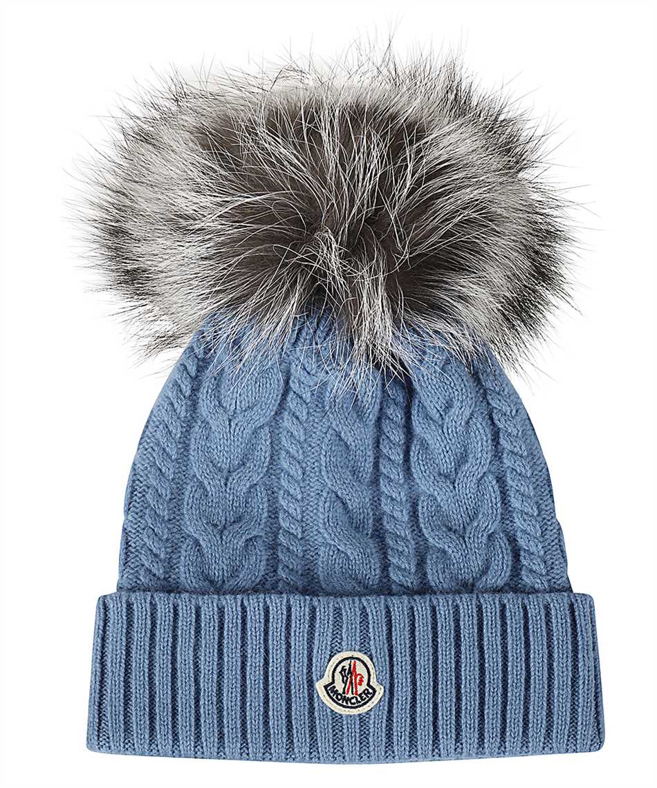 blue moncler beanie
