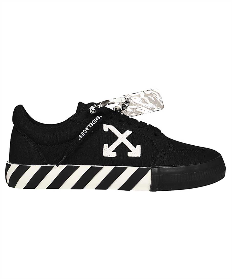 off white vulcanized sneakers black