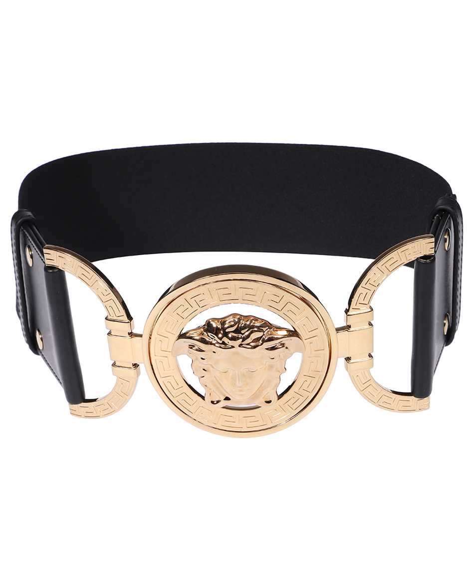 Versace - Black Leather Medusa Belt 95