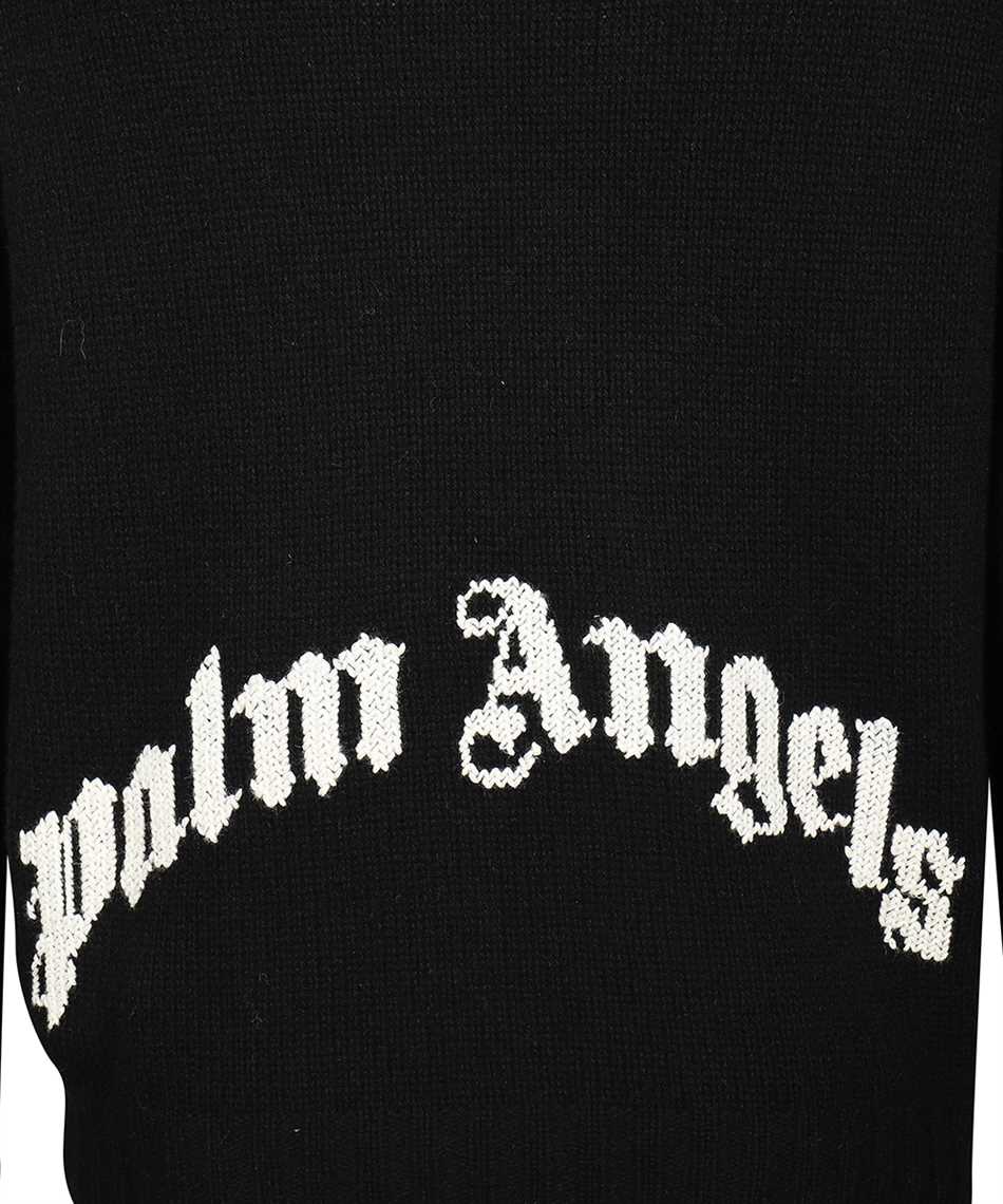 Palm Angels PMHE027F20KNI001 REC LOGO Strick Schwarz