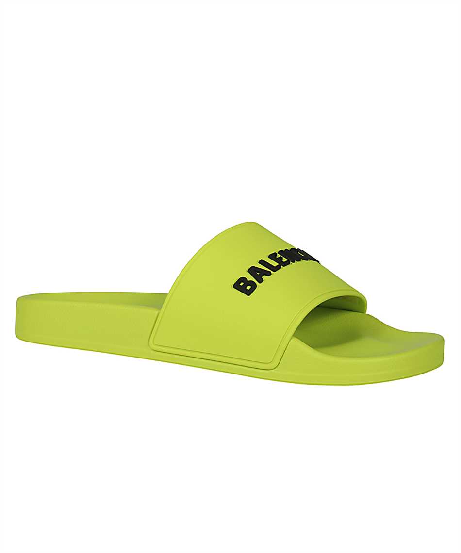 lime green balenciaga slides