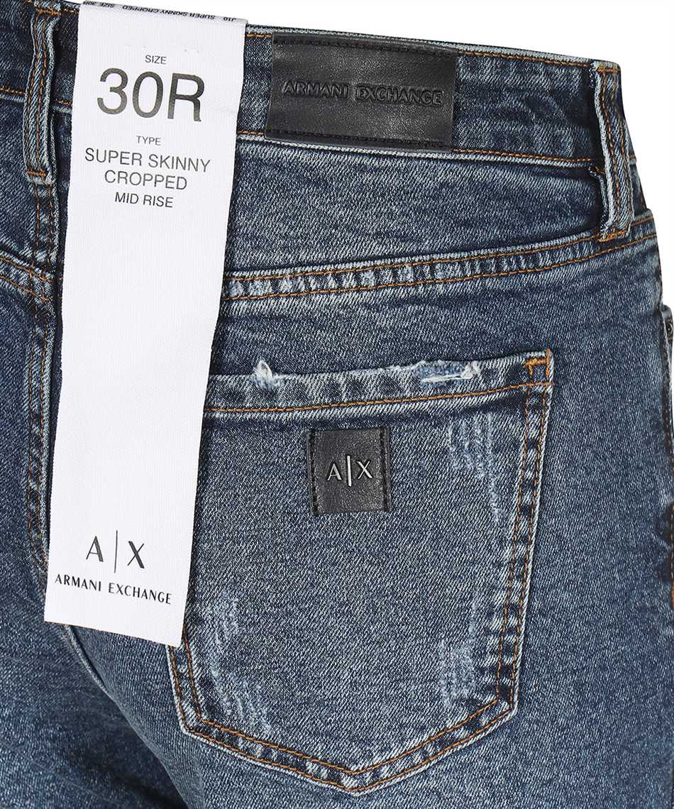 Afgang til miles Sump Armani Exchange 3RYJ10 Y2MCZ SUPER SKINY CROPPED MID RISE Jeans Blue