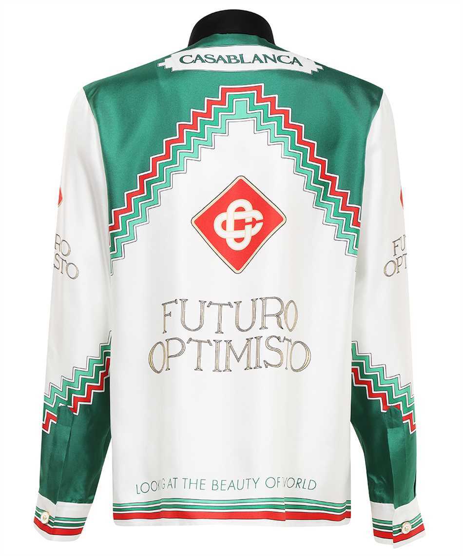 Casablanca MS23 SH 021 02 FUTURO OPTIMISTO SILK Camicia 2