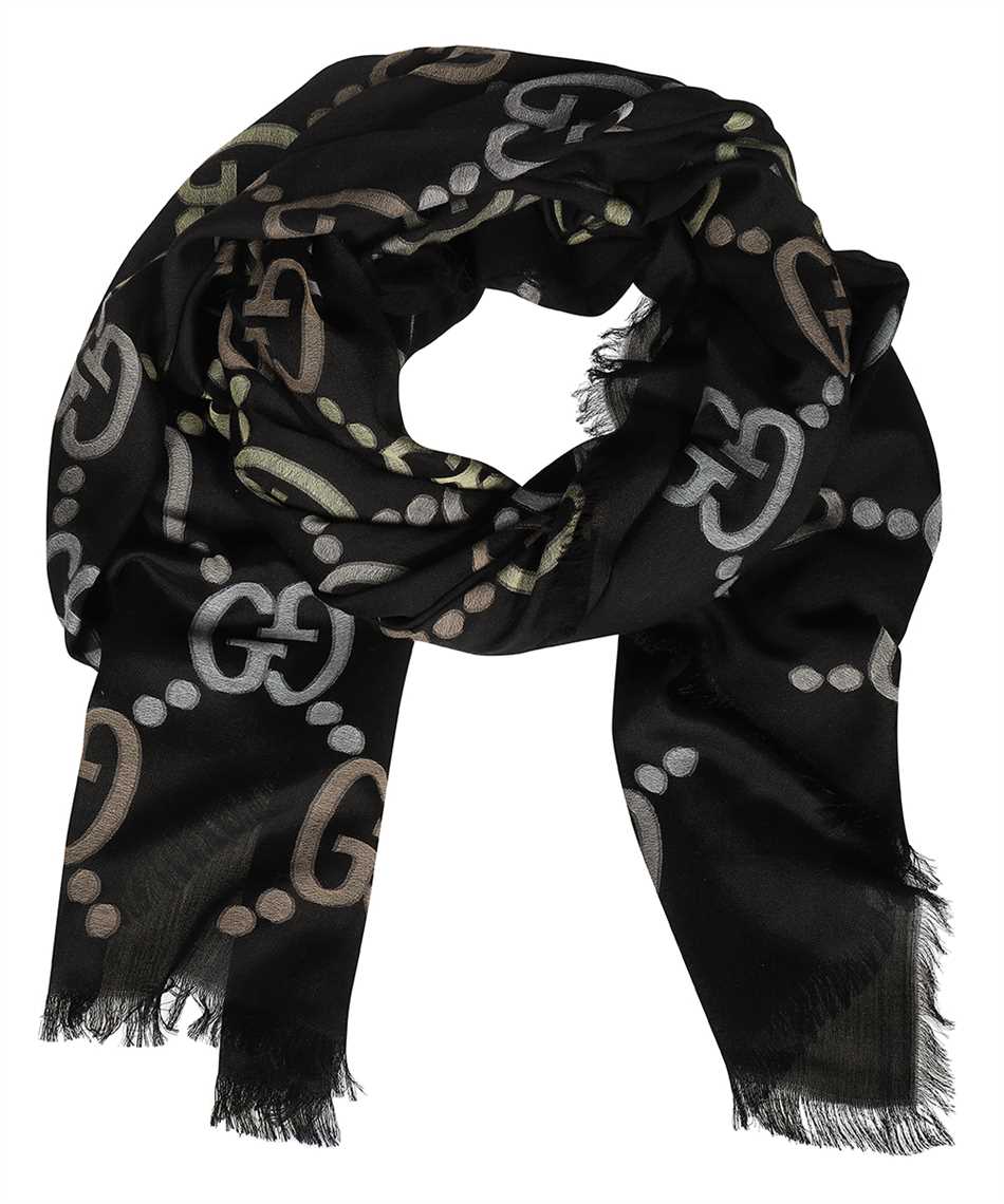 Marquee udredning Comorama Gucci 694813 3GAGP GG-LOGO Scarf Black