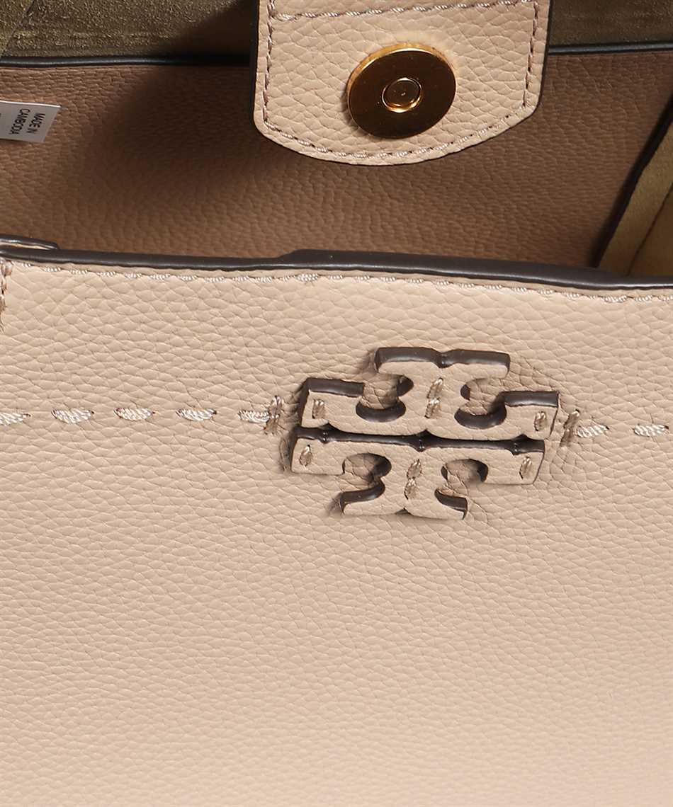 Tory Burch Beige McGraw Leather Bucket Bag