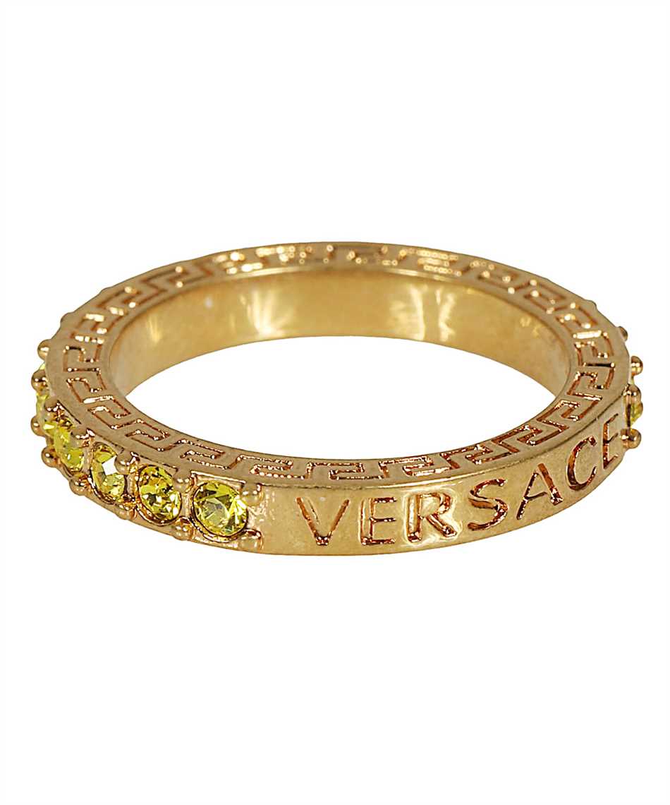 Versace DG5H548 DJMX GRECA CRYSTAL Ring Yellow