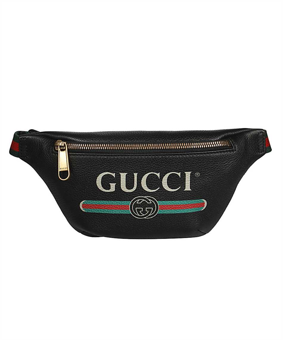 gucci print small belt bag black