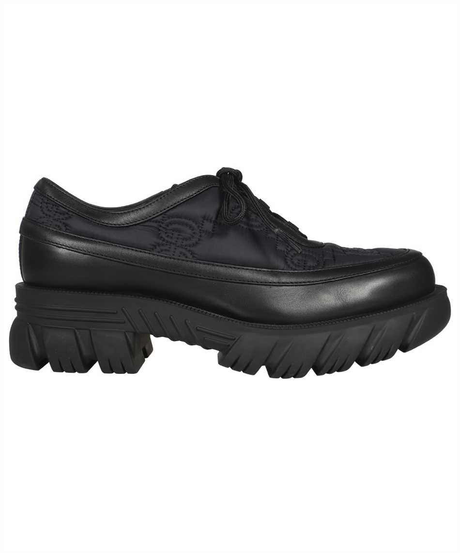 Gucci 698686 DTNL0 NYLON LACE-UP Shoes Black