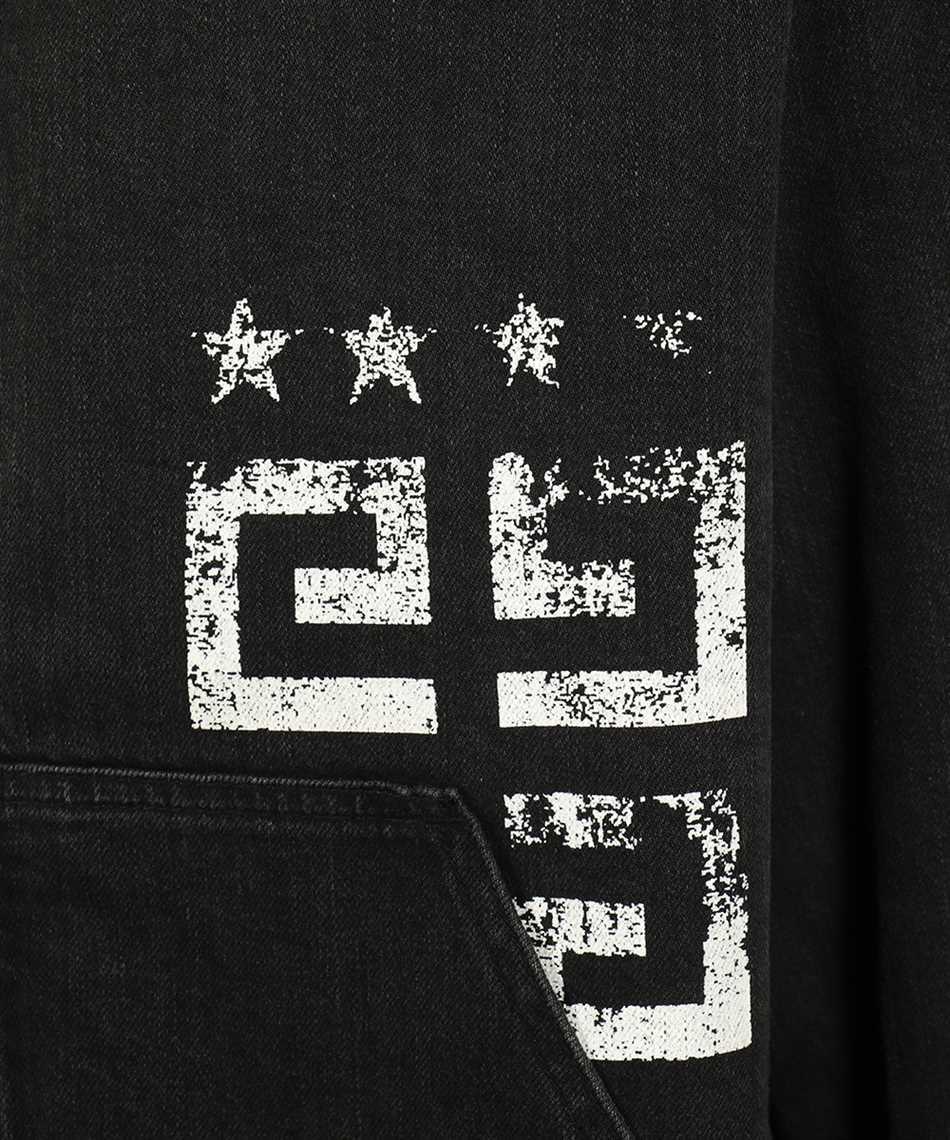 Givenchy BM017F5YAA LINED DENIM HOODIE WITH FRONT ZIPPER Sweatshirt 3
