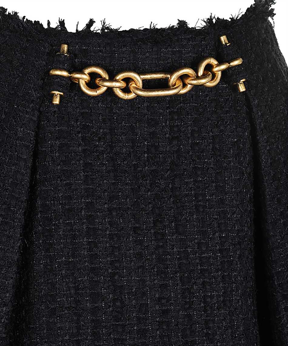 Balmain GF1LBB34XL81 PLEATED FLARED TWEED Gonna 3