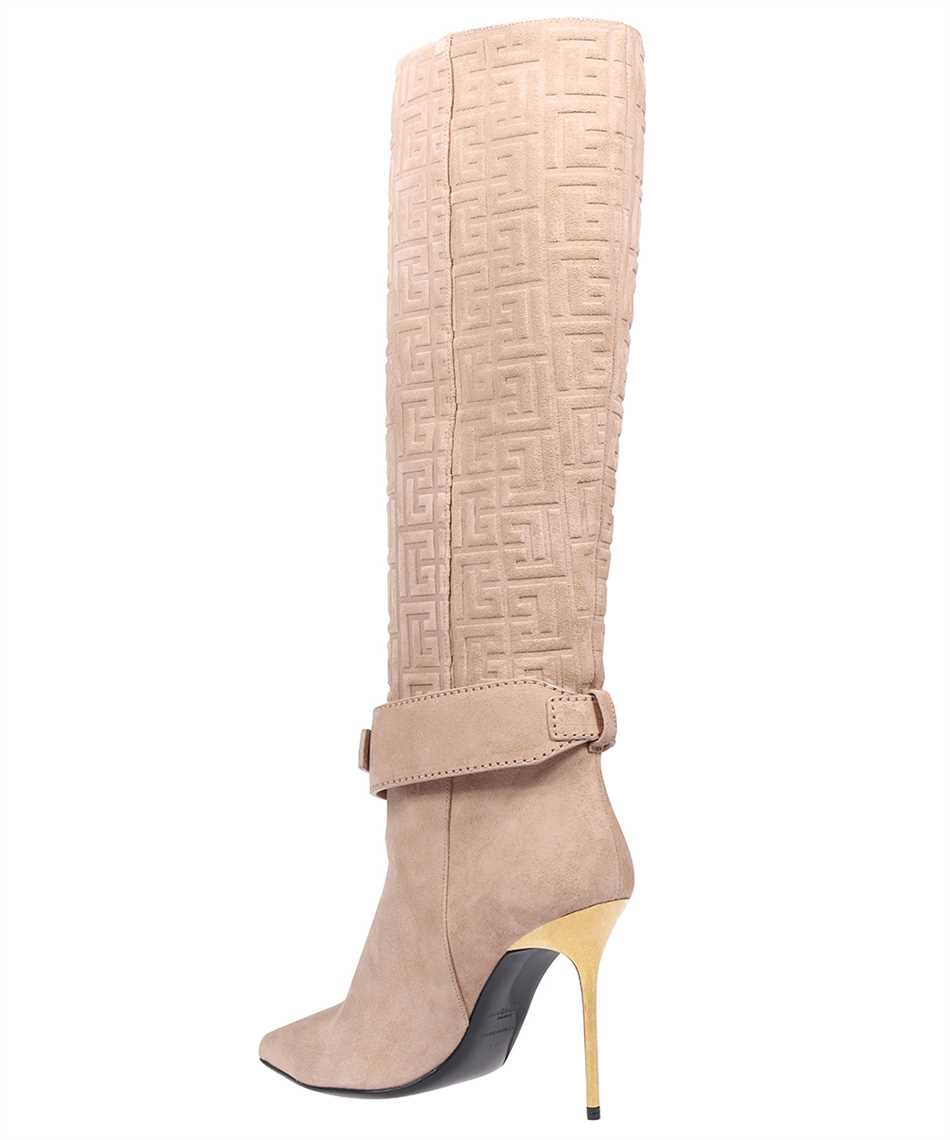 Balmain Brune Mini Monogram Ankle Boots