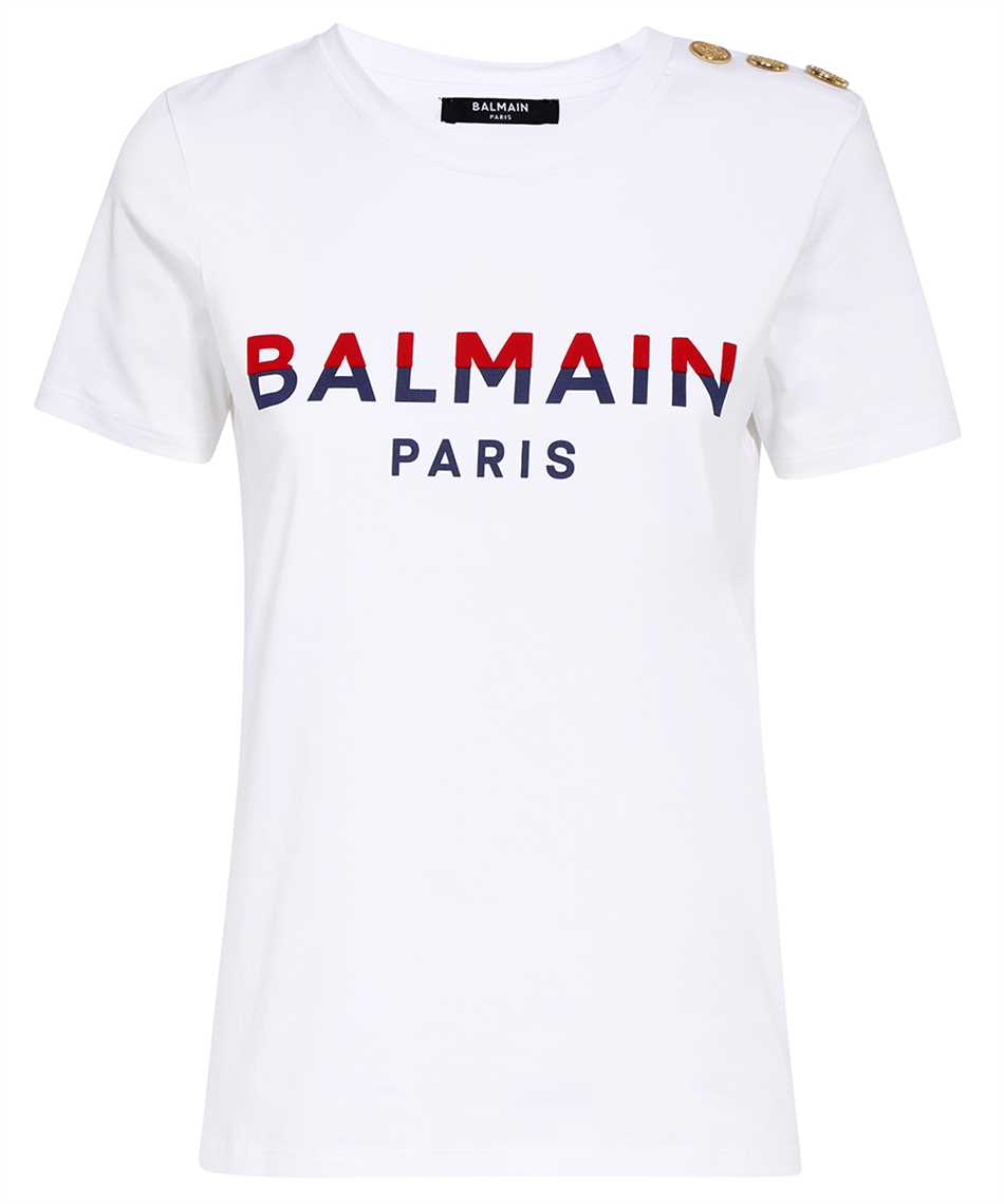 Balmain BF1EF005BC46 BALMAIN PARIS T-shirt White
