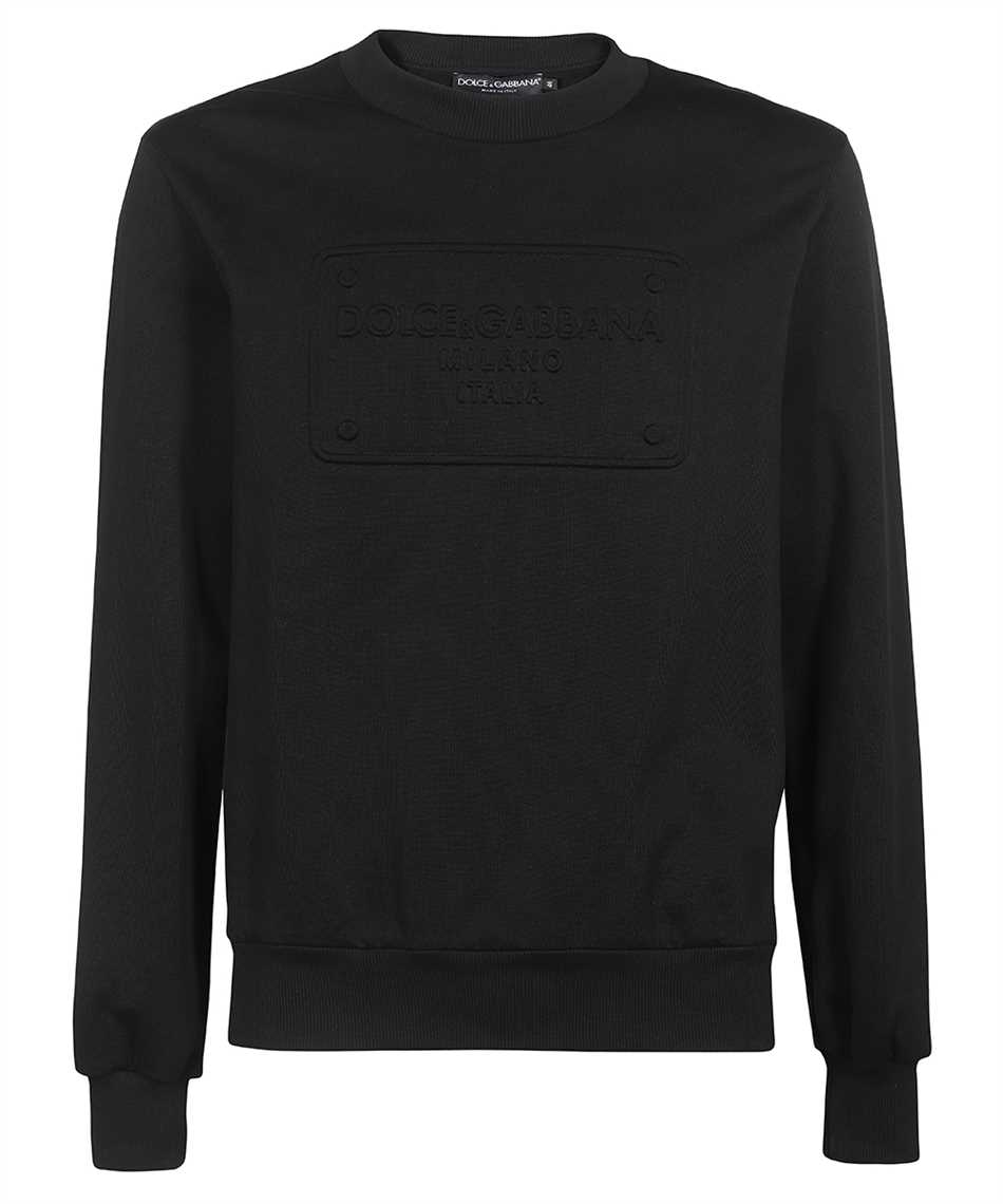 Dolce u0026 Gabbana G9OW6Z G7C7X EMBOSSED DG LOGO Sweatshirt Black