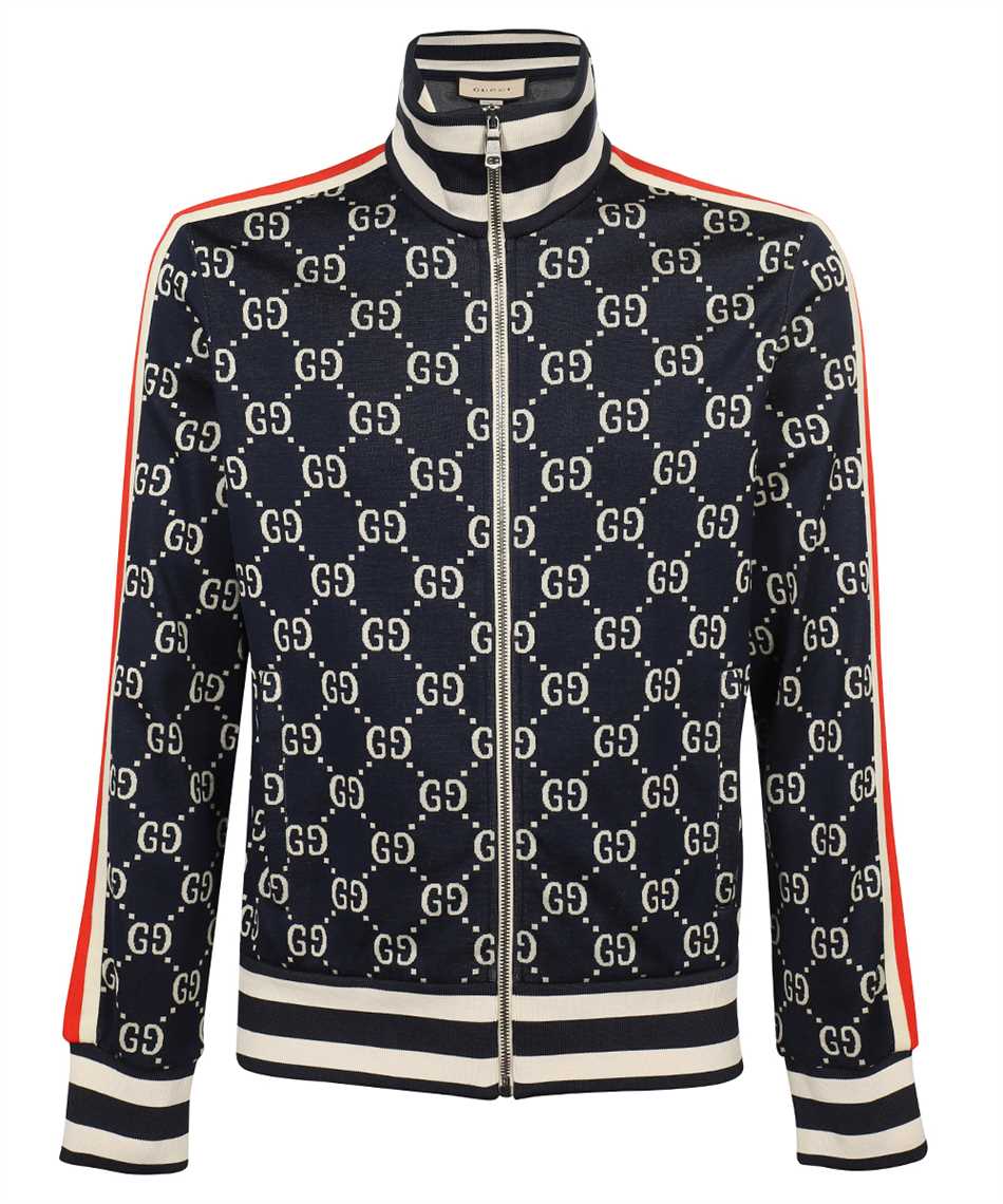 Gucci: Burgundy GG Supreme Jacket | SSENSE