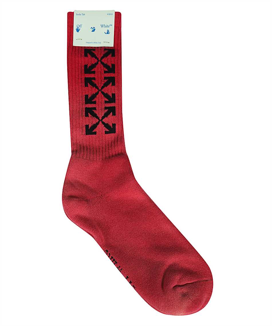 red off white socks