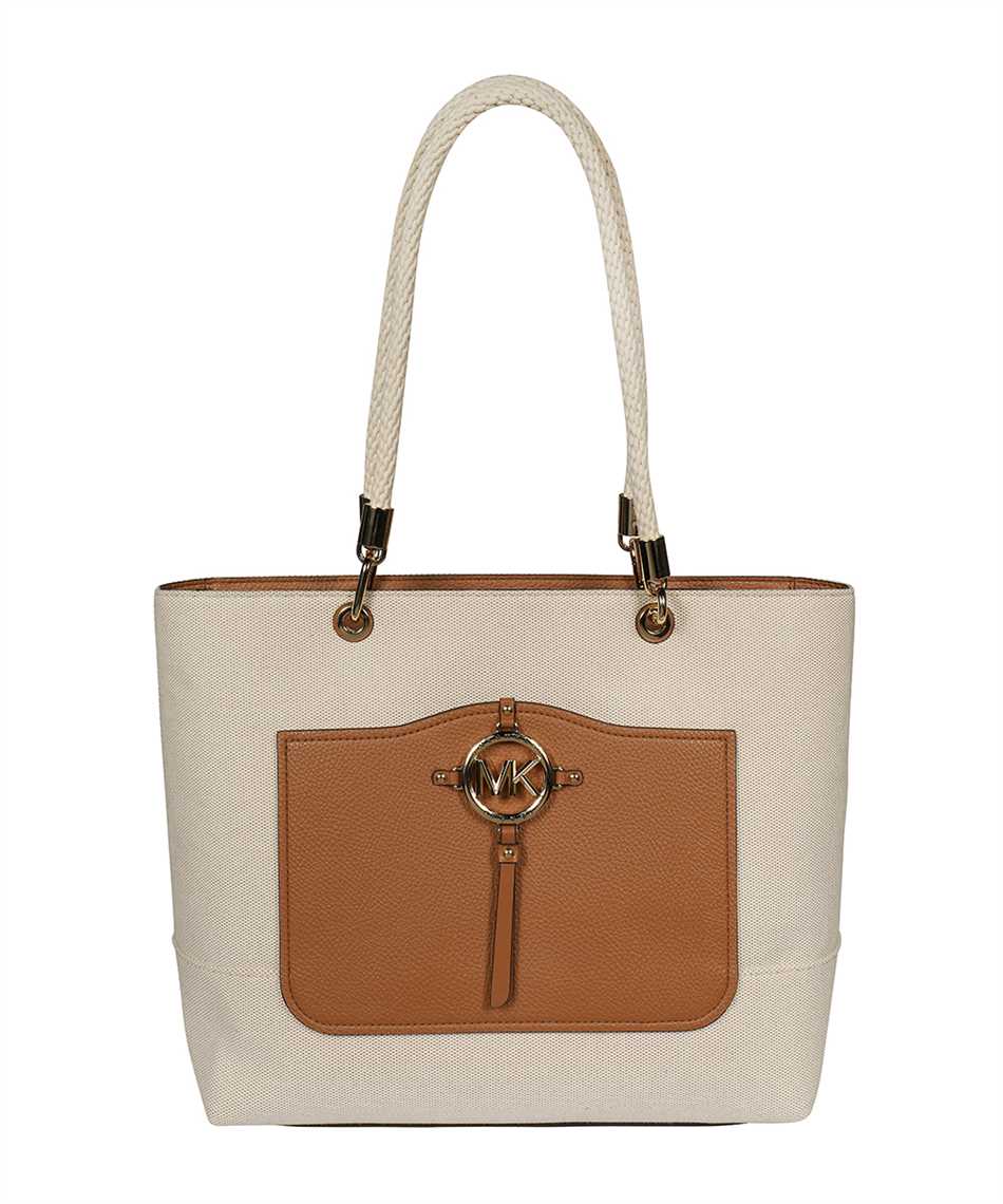 Michael Kors 30S1G2AT3C AMY LARGE CANVAS TOTE Bag Beige