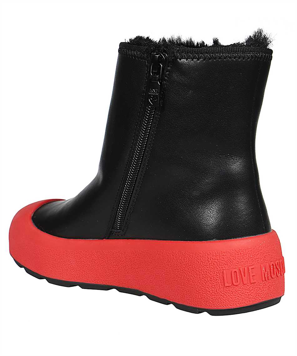 Love Moschino Women Ankle Boots Black - red 5 US