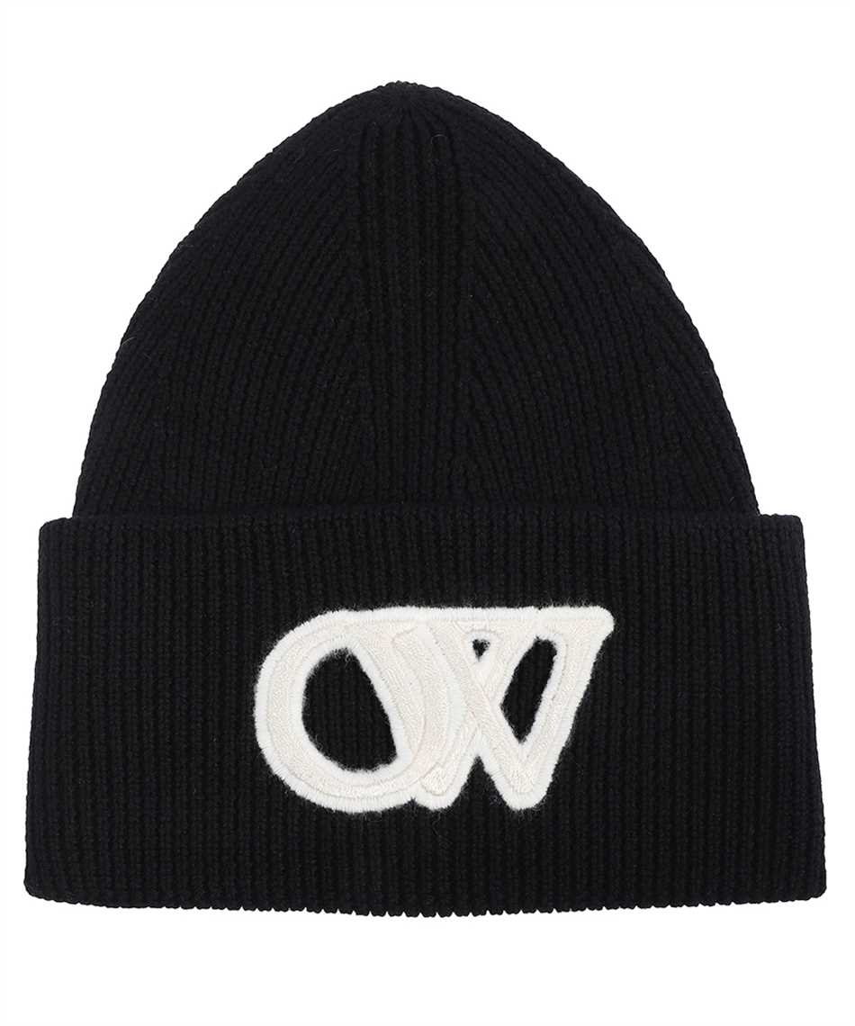 Off-White OWLC018F23KNI001 CUT OUT OW LOOSE Beanie 1
