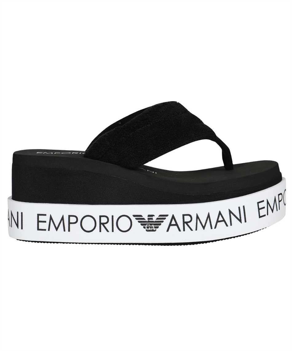 Emporio Armani X3QS07 XM764 PLATFORM Slides Black