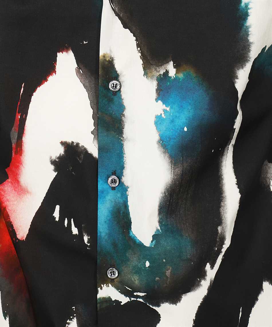 Alexander McQueen 727089 QUO76 GRAFFITI LOGO Shirt Multicolor