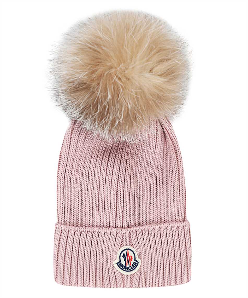 pink moncler beanie