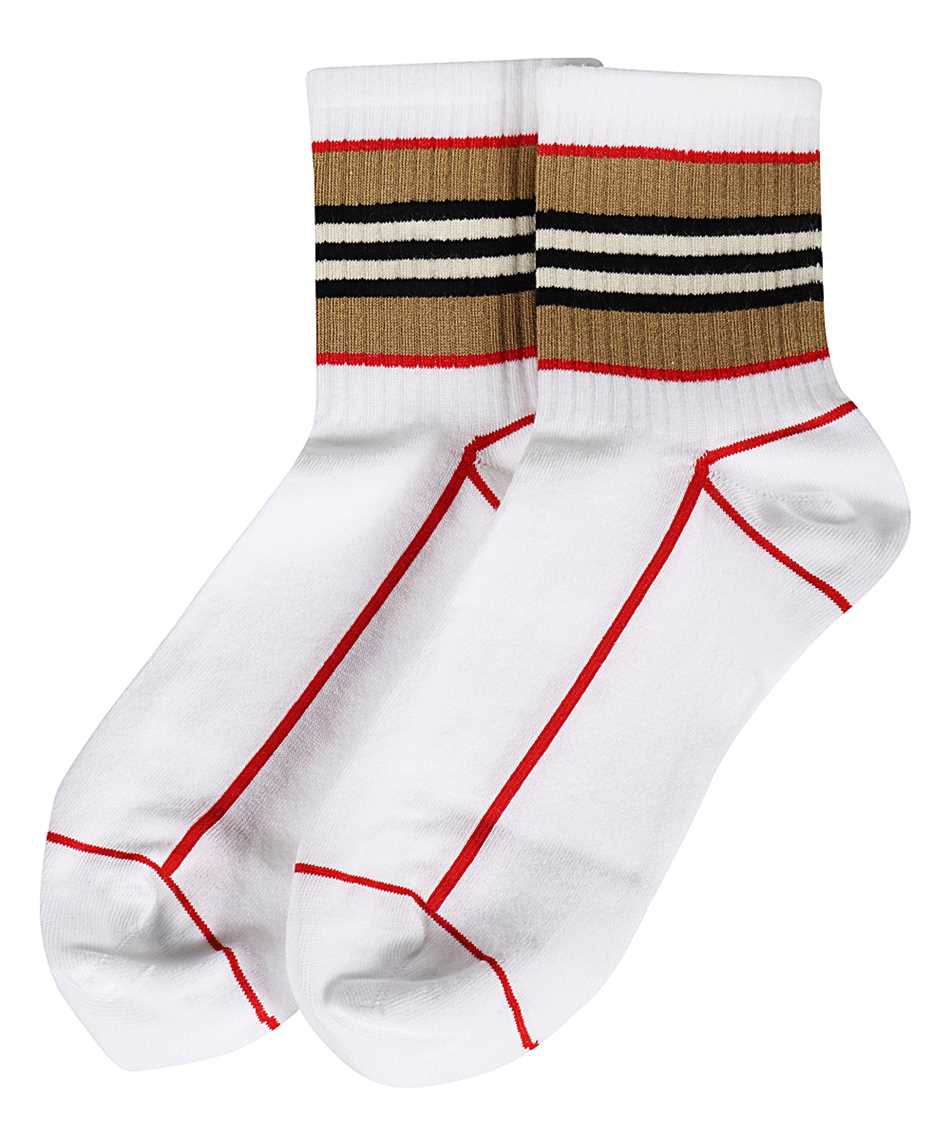 Burberry 8015634 STRIPE Socks White