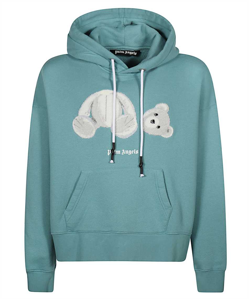 palm angels bear hoodie blue