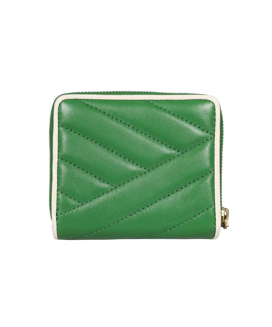 Kira Chevron Small shoulder bag in basil green leather