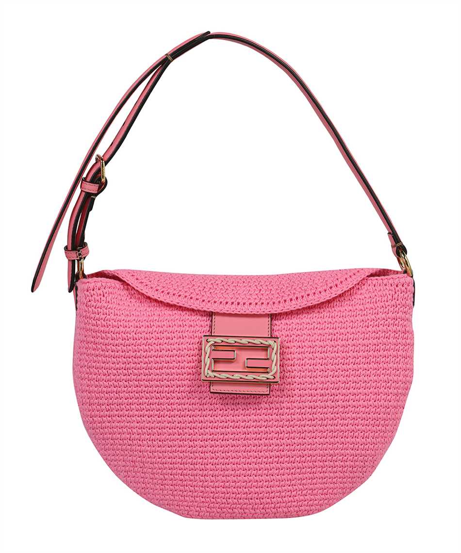 Fendi 8BR790 AFGC SMALL CROISSANT Borsa Rosa