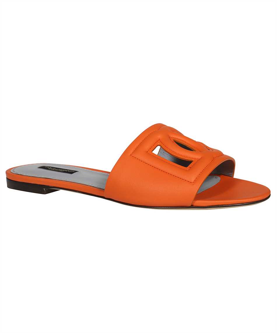 orange dolce and gabbana slides