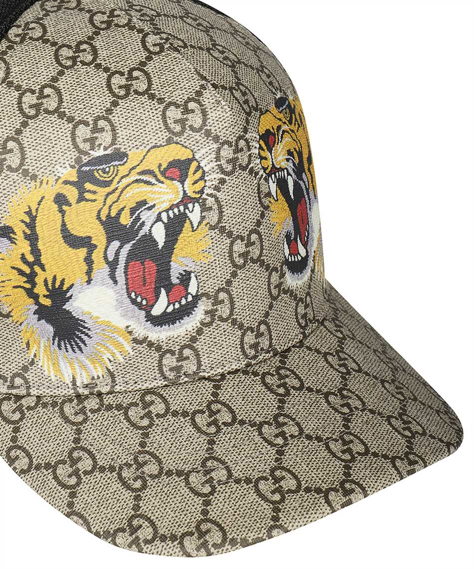 Gucci 426887 4HB13 TIGERS PRINT GG SUPREME Cap Brown