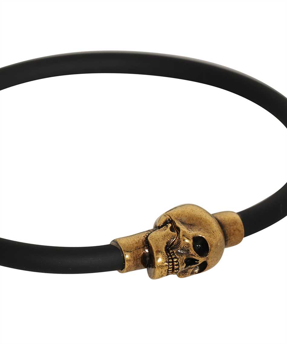 Alexander McQueen 705846 1AAIL RUBBER CORD SKULL Armband 3