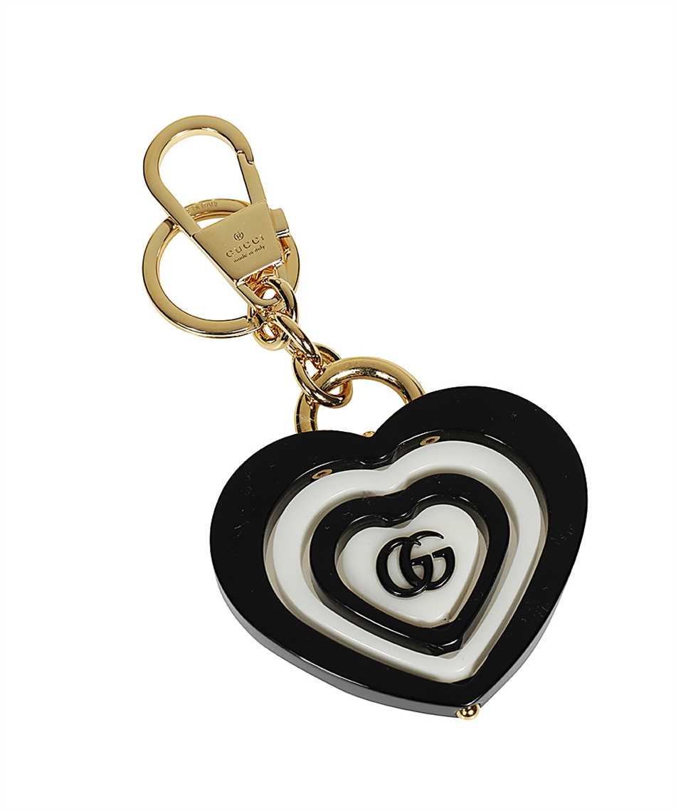 JW Anderson Heart-Shaped Leather Keyring - Black