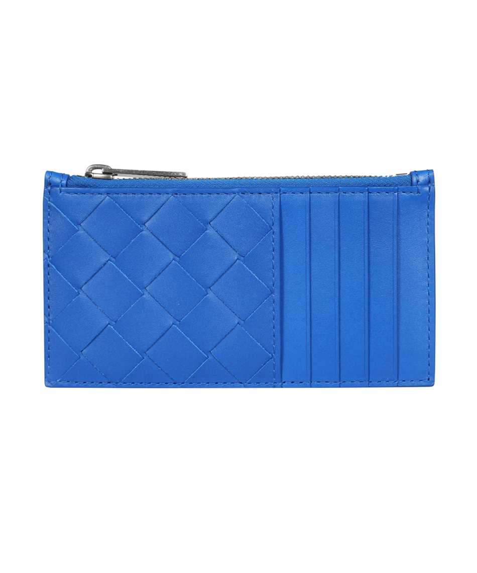 Bottega Veneta 667037 VCPQ3 ZIPPED Porta carte di credito Blu
