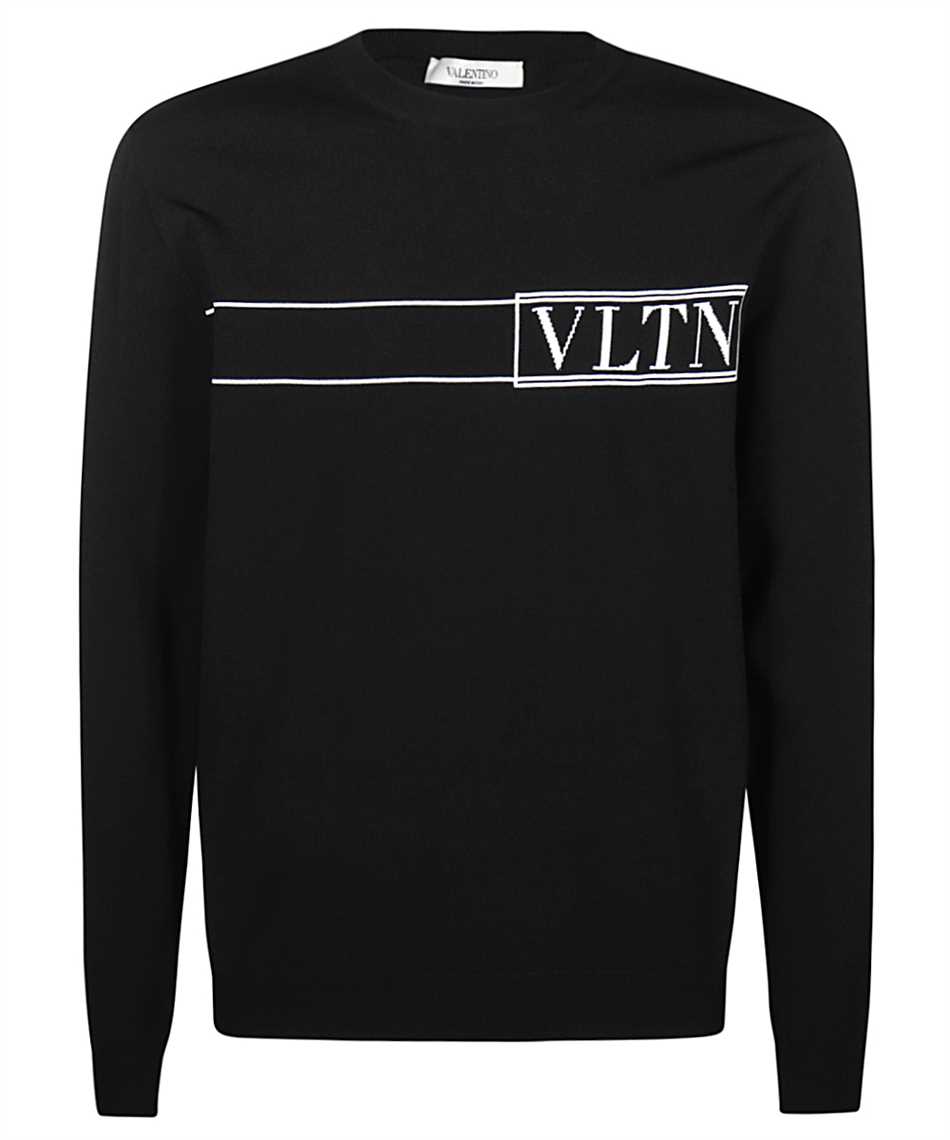 Valentino VV3KC12Y75V VLTN TAG INTARSIA Knit Black