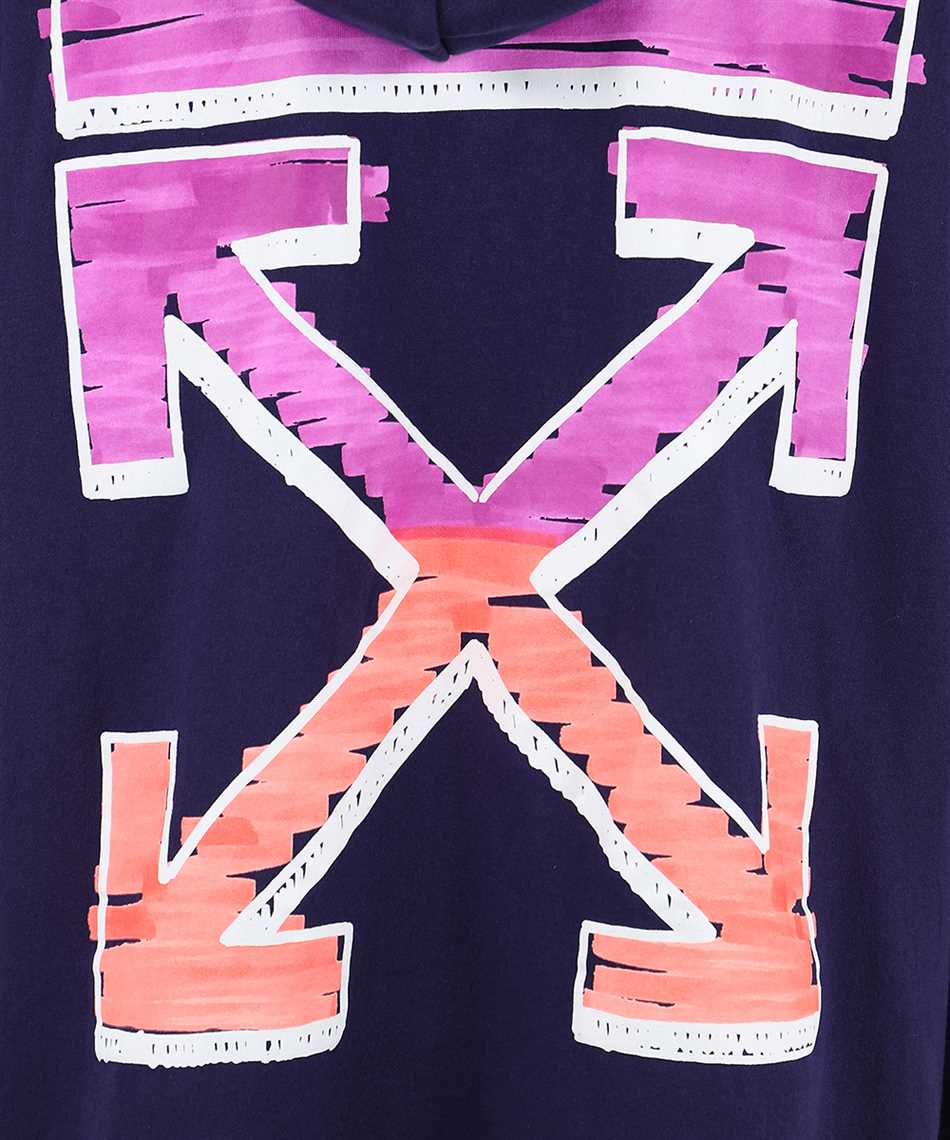 Off-White OMBB051R21FLE002 MARKER DOUBLE TEE Felpa Viola