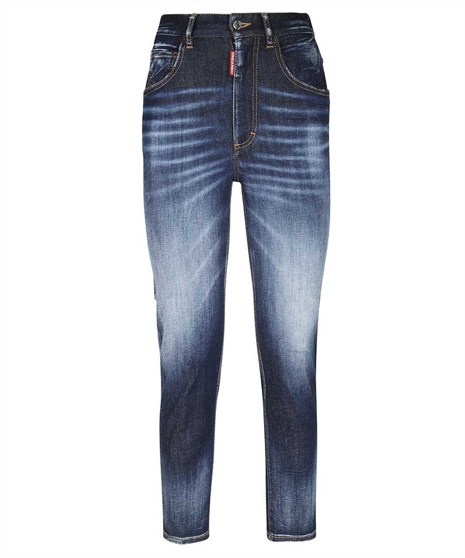 Dsquared2 S75LB0610 S30685 HIGH WAIST CROPPED TWIGGY Jeans Blue