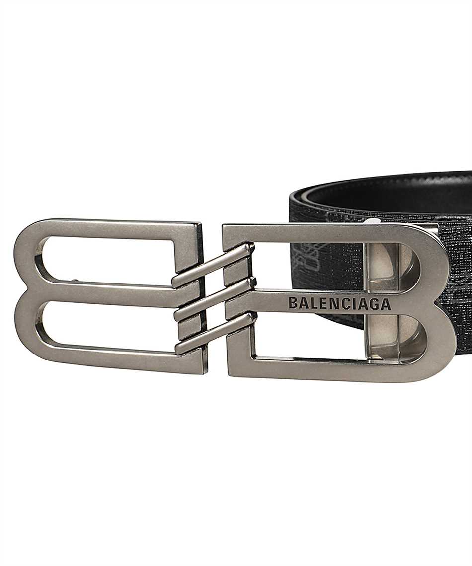 Balenciaga 718103 210JW REVERSIBLE BB MONOGRAM Belt Black