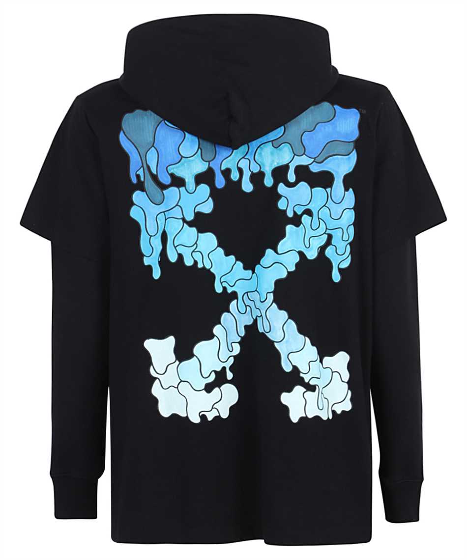 Off-White OMBB051S21FLE001 BLUE MARKER DOUBLE SLEEVE Felpa 2